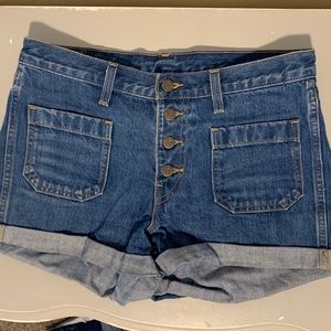 Levi Strauss high waisted denim shorts